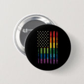 US-Flagge Regenbogen Pride Gay Lesbian LGBTQ Button (Vorne & Hinten)