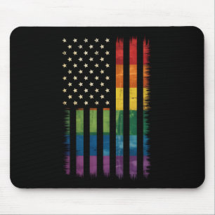 US-Flagge Regenbogen Pride Gay Lesbian LGBTQ Mousepad