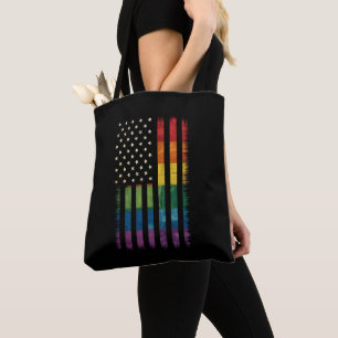 US-Flagge Regenbogen Pride Gay Lesbian LGBTQ Tasche