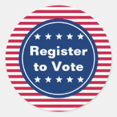 US Flagge registrieren für Textvorlage Runder Aufkleber (Vorderseite)