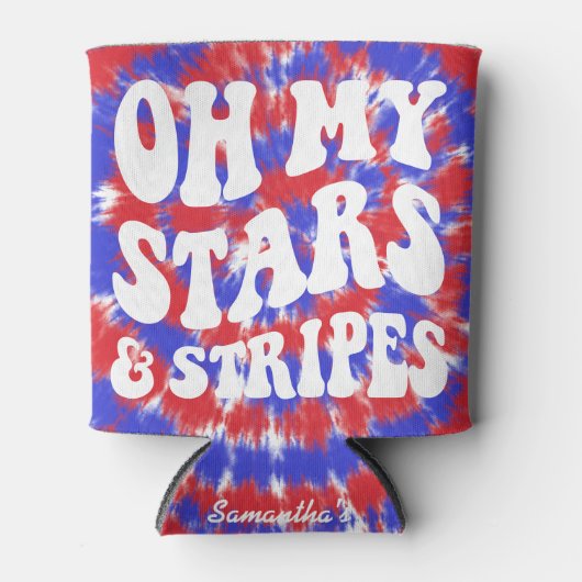 US Flagge Retro 4. Juli Party Dosenkühler (Vorderseite)