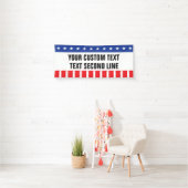 US Flagge rot blau mit Ihren Worten Banner (Insitu)