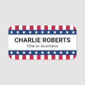 US Flagge rot-blau-patriotisch Namensschild (Vorderseite)