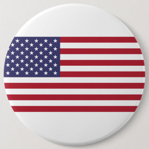 US-Flagge rot weiß und blau Button