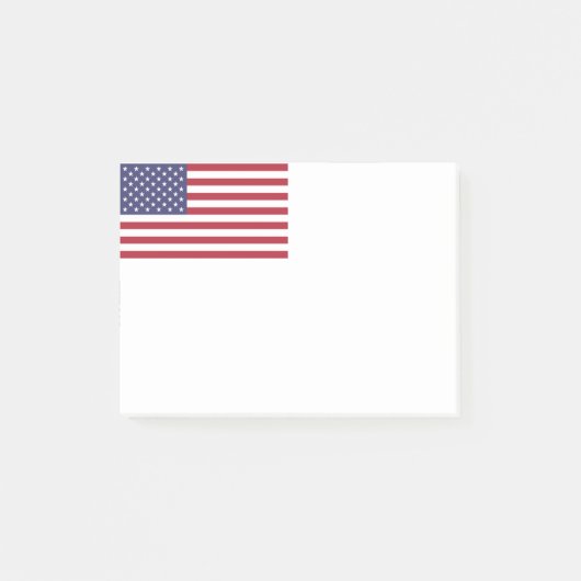 US-Flagge rot weiß und blau Post-it Klebezettel (Vorderseite)