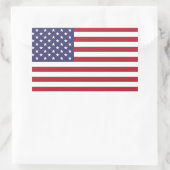 US-Flagge rot weiß und blau Rechteckiger Aufkleber (Tasche)