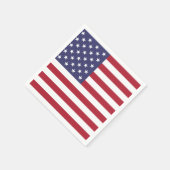 US-Flagge rot weiß und blau Serviette (Ecke)