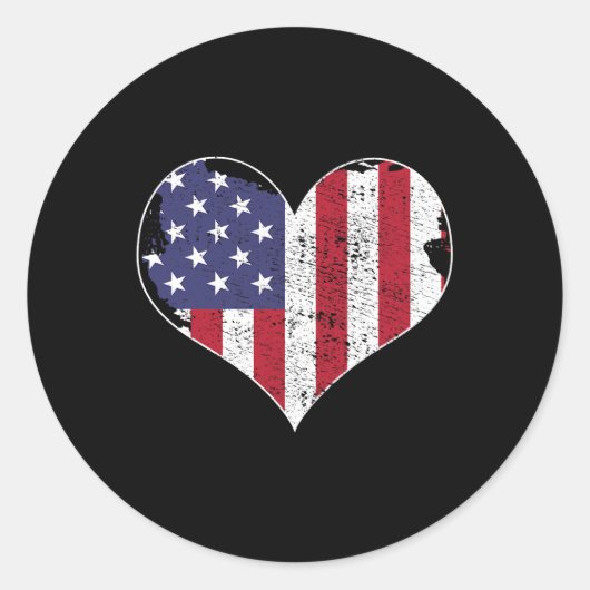 US-Flagge Runder Aufkleber (Vorderseite)