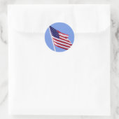 US Flagge Runder Aufkleber (Tasche)