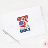 US Flagge Runder Aufkleber (Umschlag)