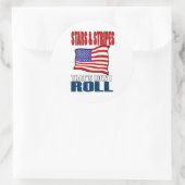 US Flagge Runder Aufkleber (Tasche)