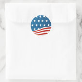 US Flagge Runder Aufkleber (Tasche)
