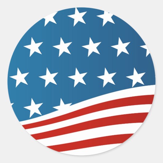 US Flagge Runder Aufkleber (Vorderseite)