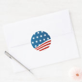 US Flagge Runder Aufkleber (Umschlag)