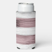 US-Flagge Rustic Red White Wood Monogram Selters Dosenkühler (Seltzer Rückseite)