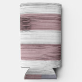 US-Flagge Rustic Red White Wood Monogram Selters Dosenkühler (Rückseite)