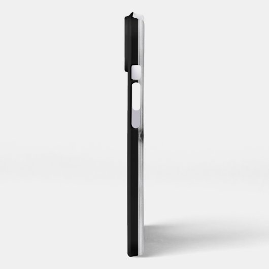 US-Flagge Rustic Wood Schwarz-weiß Monogram iPhone Hülle (Linke Seite)