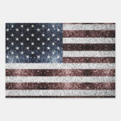 US-Flagge rustikale Glitzern in Rot-Blau Glitzer Geschenkpapier Set (Vorderseite 3)