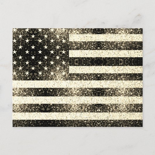 US-Flagge Rustikale Goldmedaille Glitzern 4. Juli Postkarte (Vorderseite)
