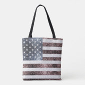 US-Flagge rustikale rot-blaue Glitzern Glitzer Tasche (Rückseite)
