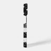 US-Flagge rustikale Schwarz-weiße silberne Glitzer iPhone Hülle (Rechte Seite)