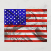US Flagge Sa Silk Flag Postkarte (Vorderseite)