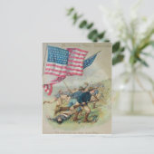 US-Flagge San Juan Hill Roosevelt Postkarte (Stehend Vorderseite)