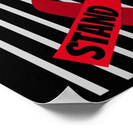 US-Flagge Scannen Anämie Burgundy Ribbon Sickle Ce Poster (Ecke)