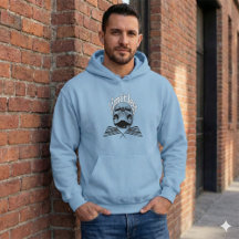 US-Flagge Schädel Hoodie im Distressed-Look