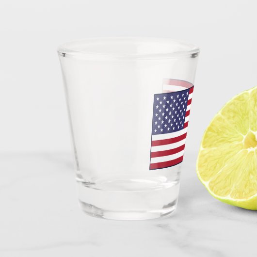 US Flagge Schnapsglas (Links)