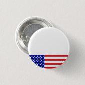 US-Flagge - Schreiben Sie Ihren eigenen Text Button (Vorne & Hinten)