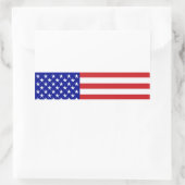 US-Flagge - Schreiben Sie Ihren eigenen Text Rechteckiger Aufkleber (Tasche)