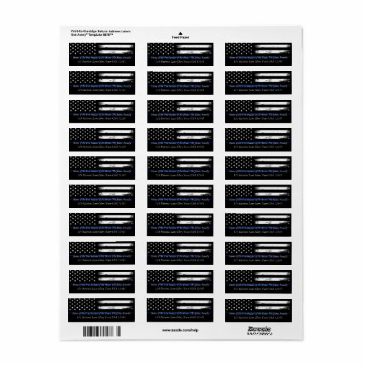 US Flagge Schwarz, Weiß und Blau (Vorne)