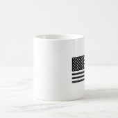 US-Flagge Schwarz-Weiß-Vintag-Retro Kaffeetasse (Mittel)