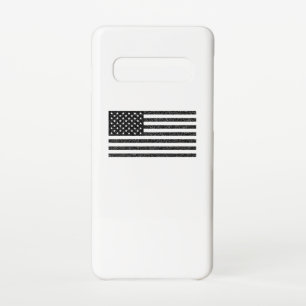 US-Flagge Schwarz-Weiß-Vintag-Retro Samsung Galaxy S10 Hülle