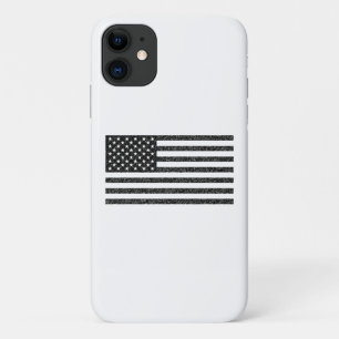 US-Flagge Schwarz-Weiß Vintage Retro Case-Mate iPhone Hülle