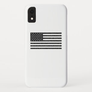 US-Flagge Schwarz-Weiß Vintage Retro Case-Mate iPhone Hülle