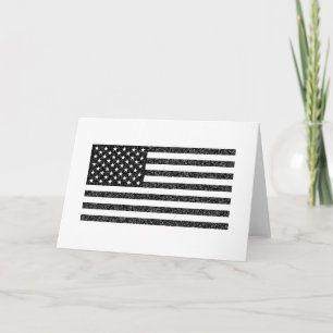 US-Flagge Schwarz-Weiß Vintage Retro Karte