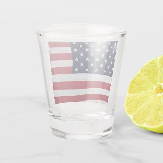 US Flagge-Shootglas Schnapsglas (Rückseite)