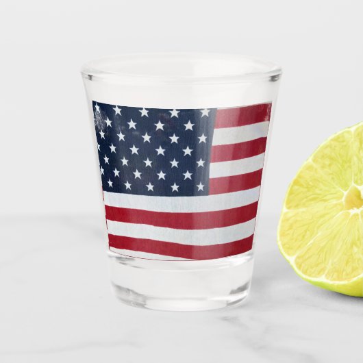 US Flagge-Shootglas Schnapsglas (Vorderseite)
