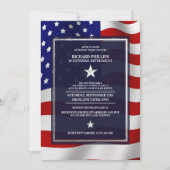 US-Flagge/Silver-Star-Party für das Militärruhesta Einladung (Vorderseite)