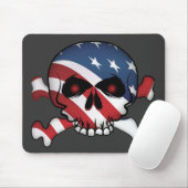US Flagge Skull Mousepad (Mit Mouse)