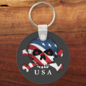US Flagge Skull Schlüsselanhänger (Vorderseite)