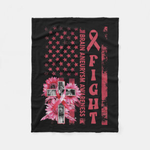 US-Flagge Sonnenblumen Christlich Burgund Hirn Anä Fleecedecke