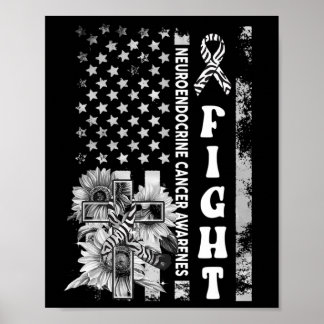 US-Flagge Sonnenblumen Christlich Burgund Hirn Anä Poster