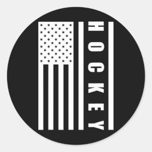 US-Flagge Sport Torwart Hockey Spieler Amerikanisc Runder Aufkleber