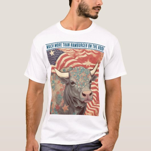 US Flagge Steer T-Shirt (Vorderseite)