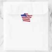 US-Flagge Stern-Aufkleber (Tasche)