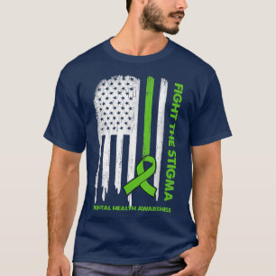 US-Flagge: Stigma-Bewusstsein für psychische Gesun T-Shirt