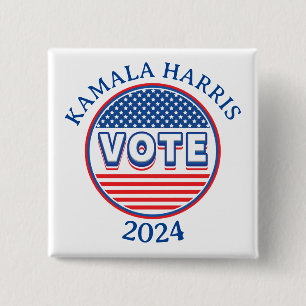 US Flagge stimmen USA ab - Wahl Button